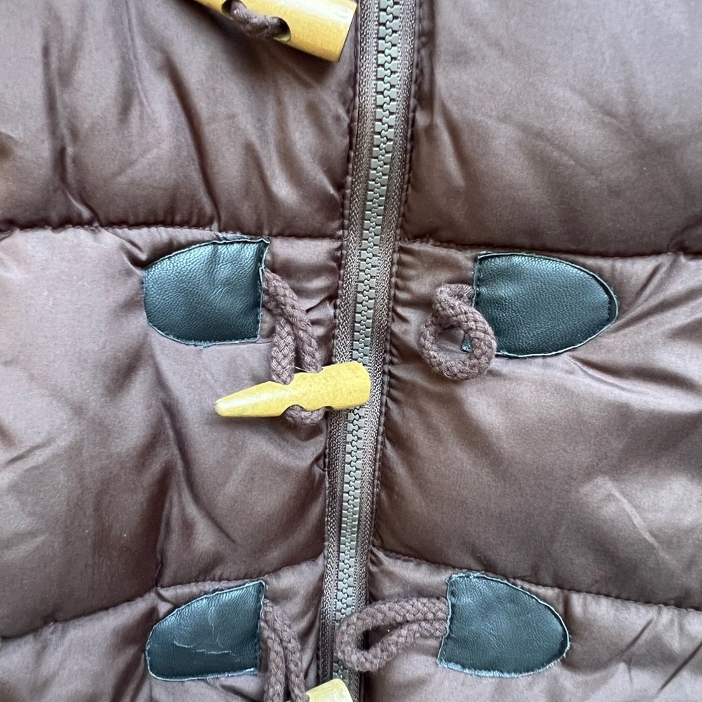Ruff Hewn Faux Fur Full Zip with toggle buttons Puffer Vest sz Small - Picture 4 of 9